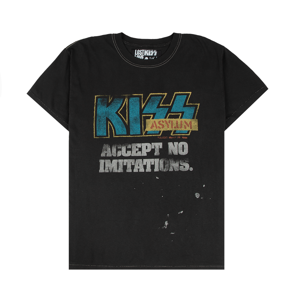 KISS x Lost Love: Accept No Imitations Upcycled T-Shirt - KISS KISS x Lost Love: Accept No Imitations Upcycled T-Shirt - KISS