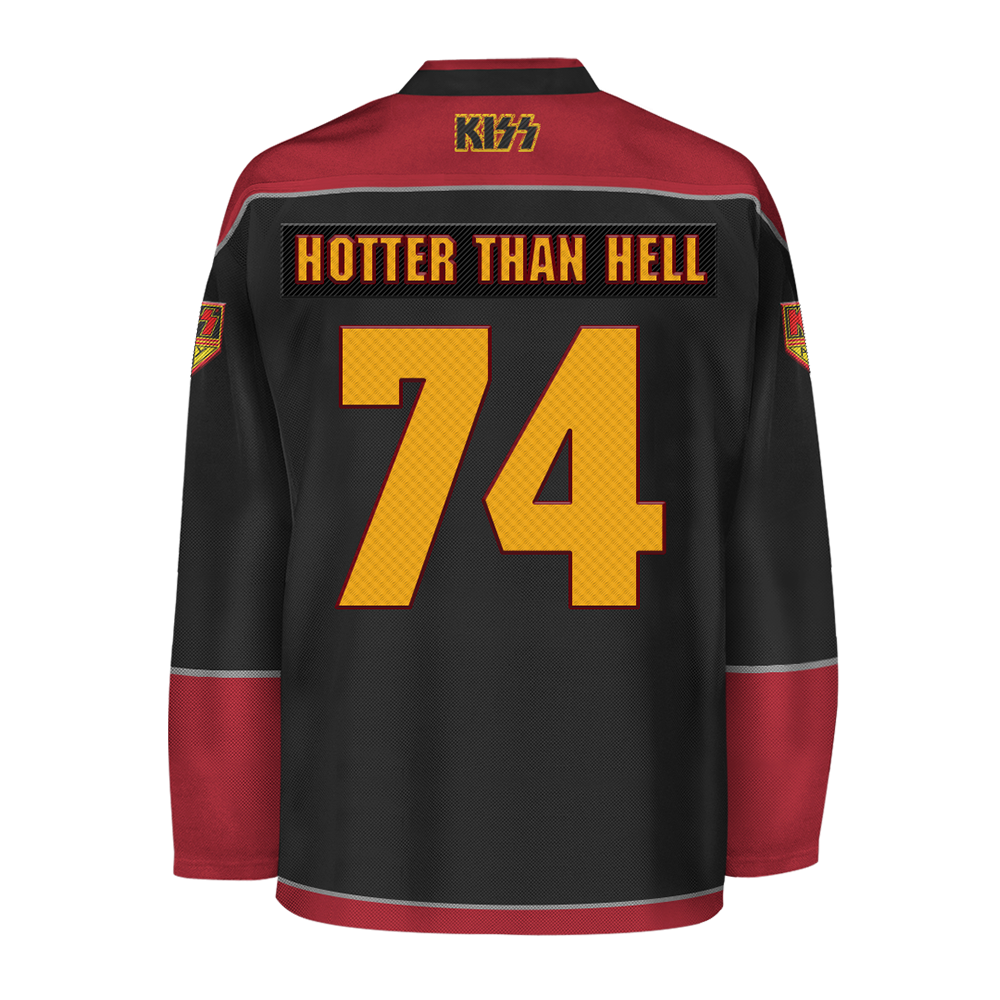Hotter Than Hell 74 Hockey Jersey Back