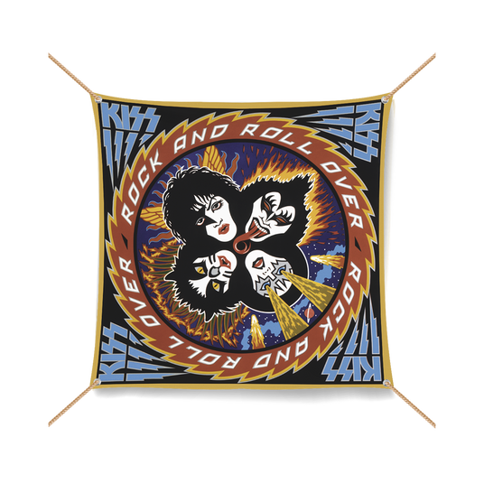 Rock and Roll Over Wall Flag