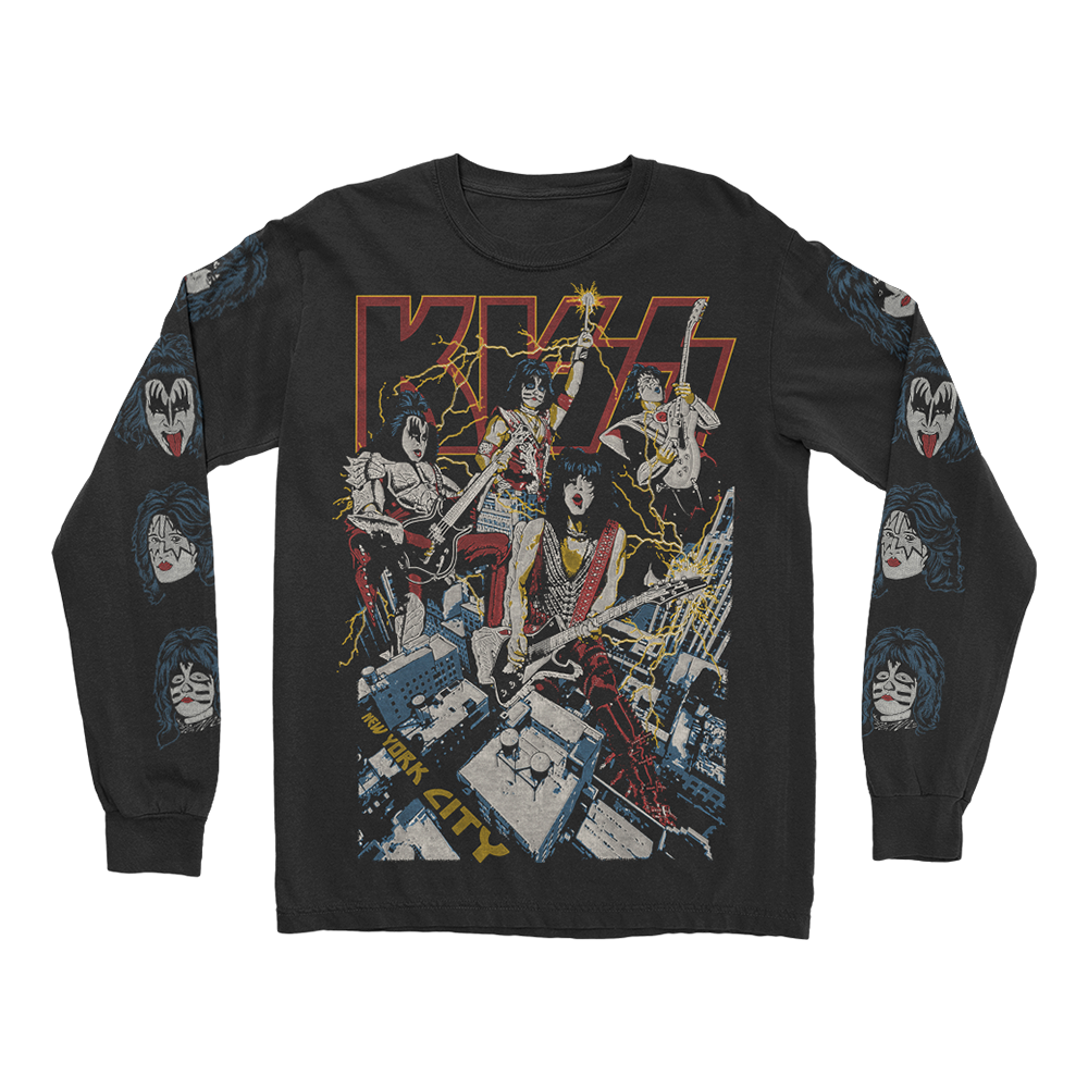 KISS  Madison Square Garden NYC Pop Up Longsleeve Shirt -FR