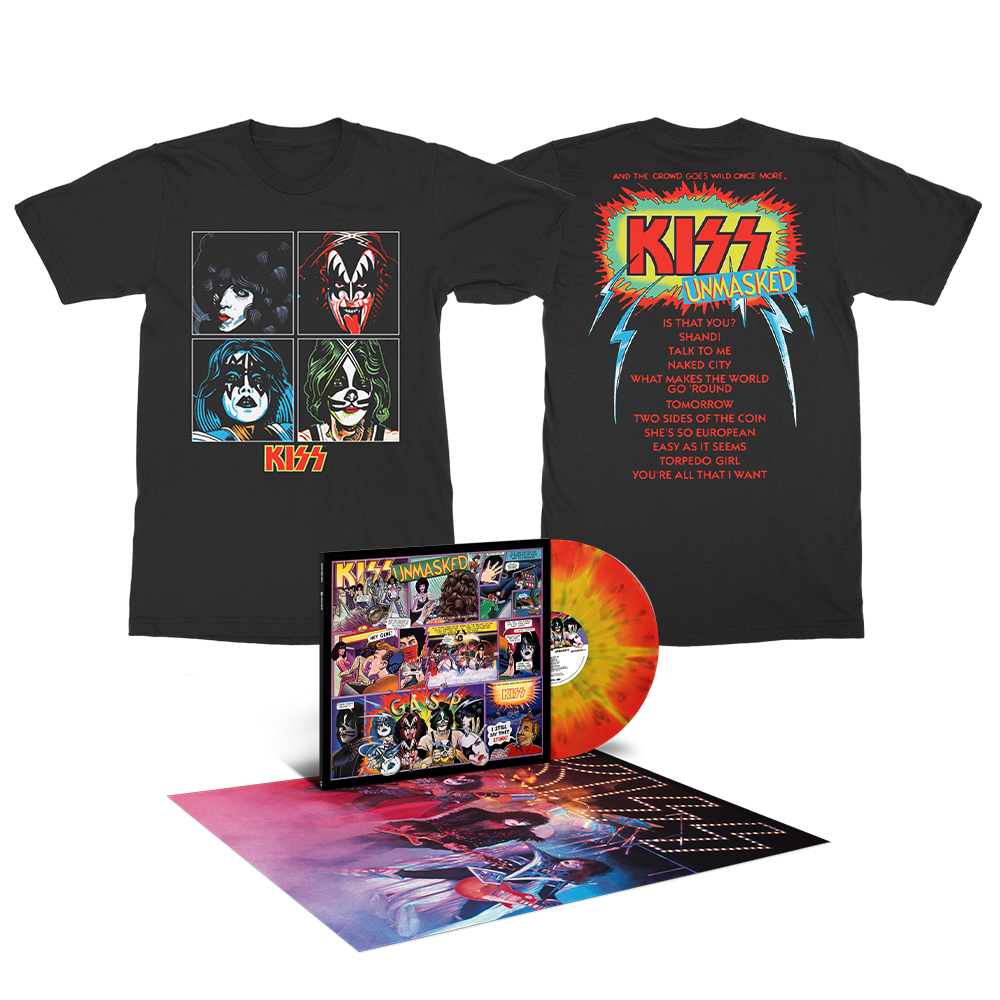 Unmasked 45th Anniversary Premium Color LP (Limited Edition) + Unmasked Track List T-Shirt
