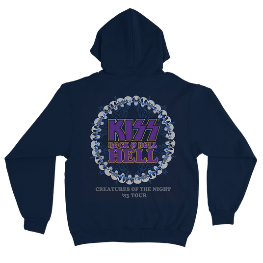 Rock and Roll Hell Navy Hoodie Back