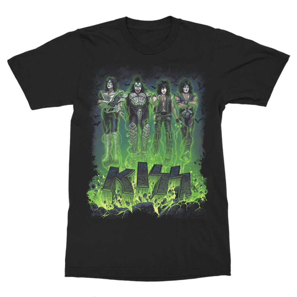 Limited Edition Conjuring Bats Green Glow in the Dark T Shirt KISS Official Store