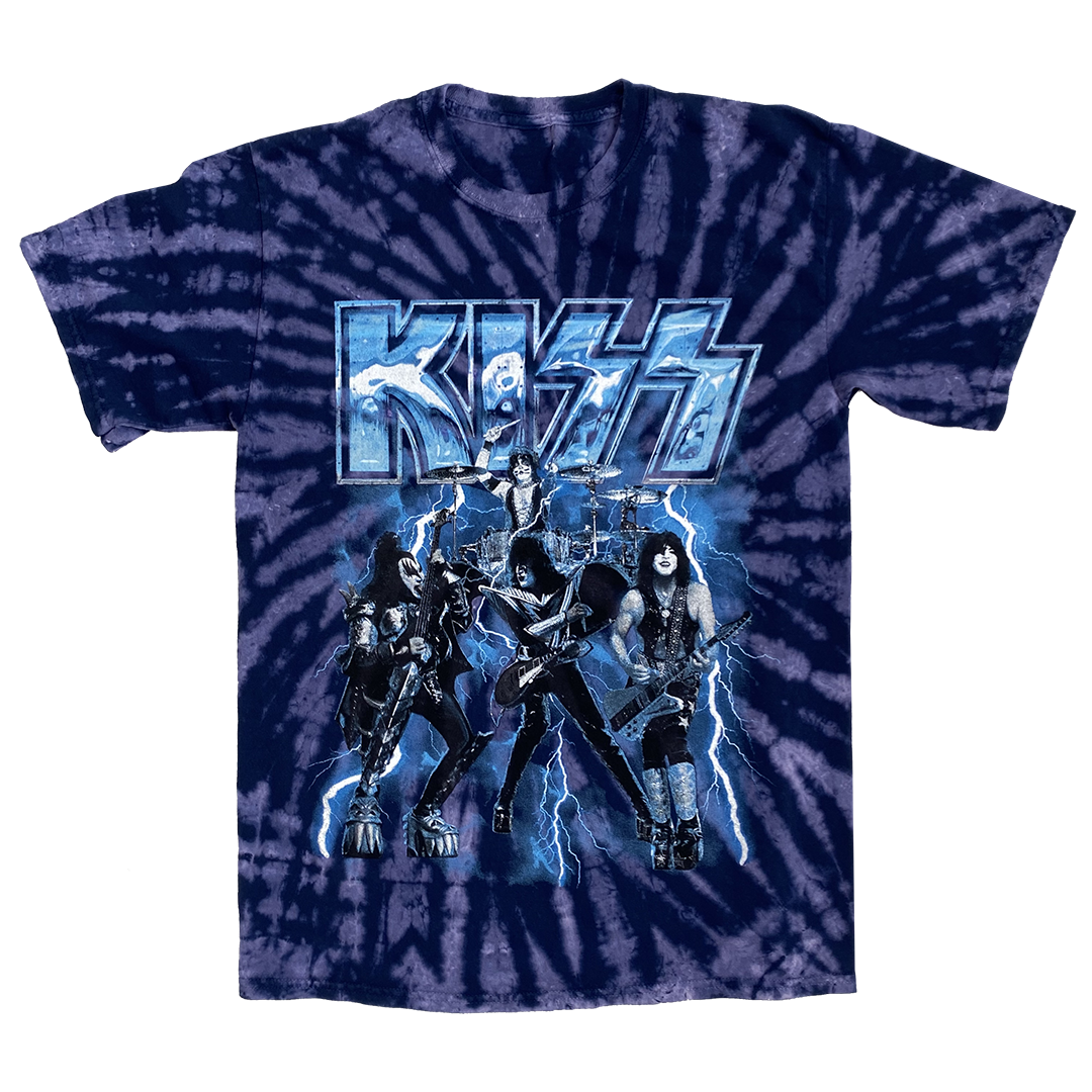 Lightning Tie Dye Tee - KISS Official Store Lightning Tie Dye Tee - KISS Official Store