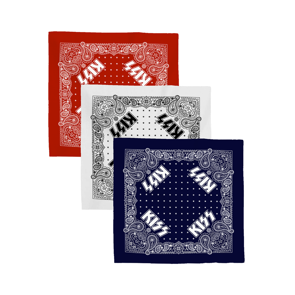 Kiss Bandana (Red, White, & Blue)