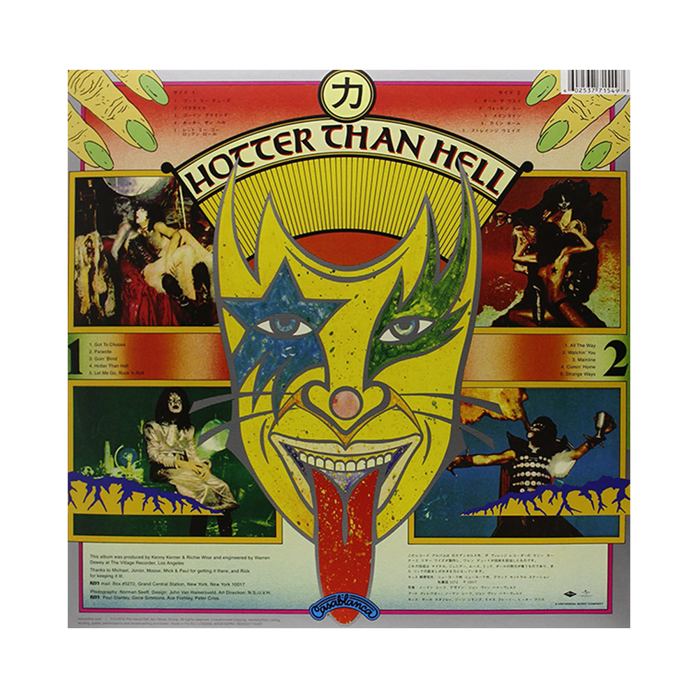 Hotter Than Hell LP Back