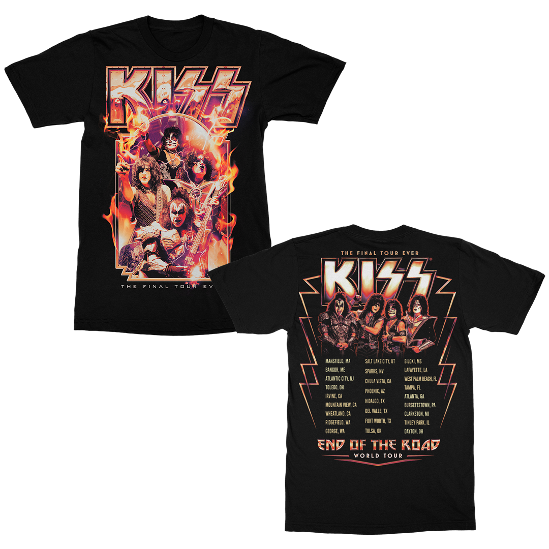 2021 Heaven's On Fire Tour Date T-Shirt Front & Back