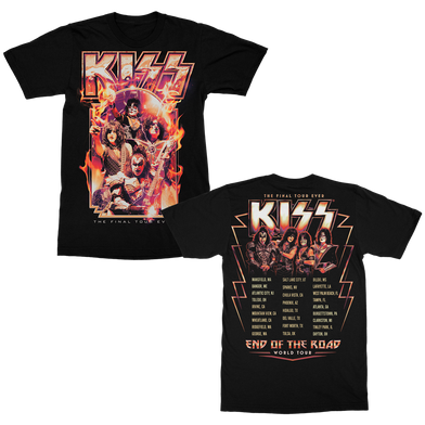2021 Heaven's On Fire Tour Date T-Shirt Front & Back