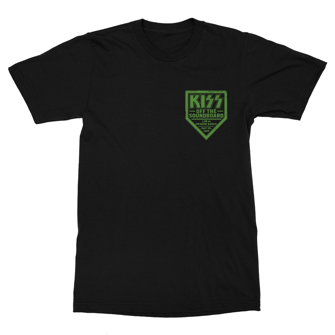 KISS Off The Soundboard: Virginia Beach T-Shirt. Front with pocket print