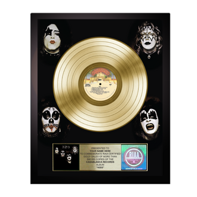 Personalized KISS Gold Record Award