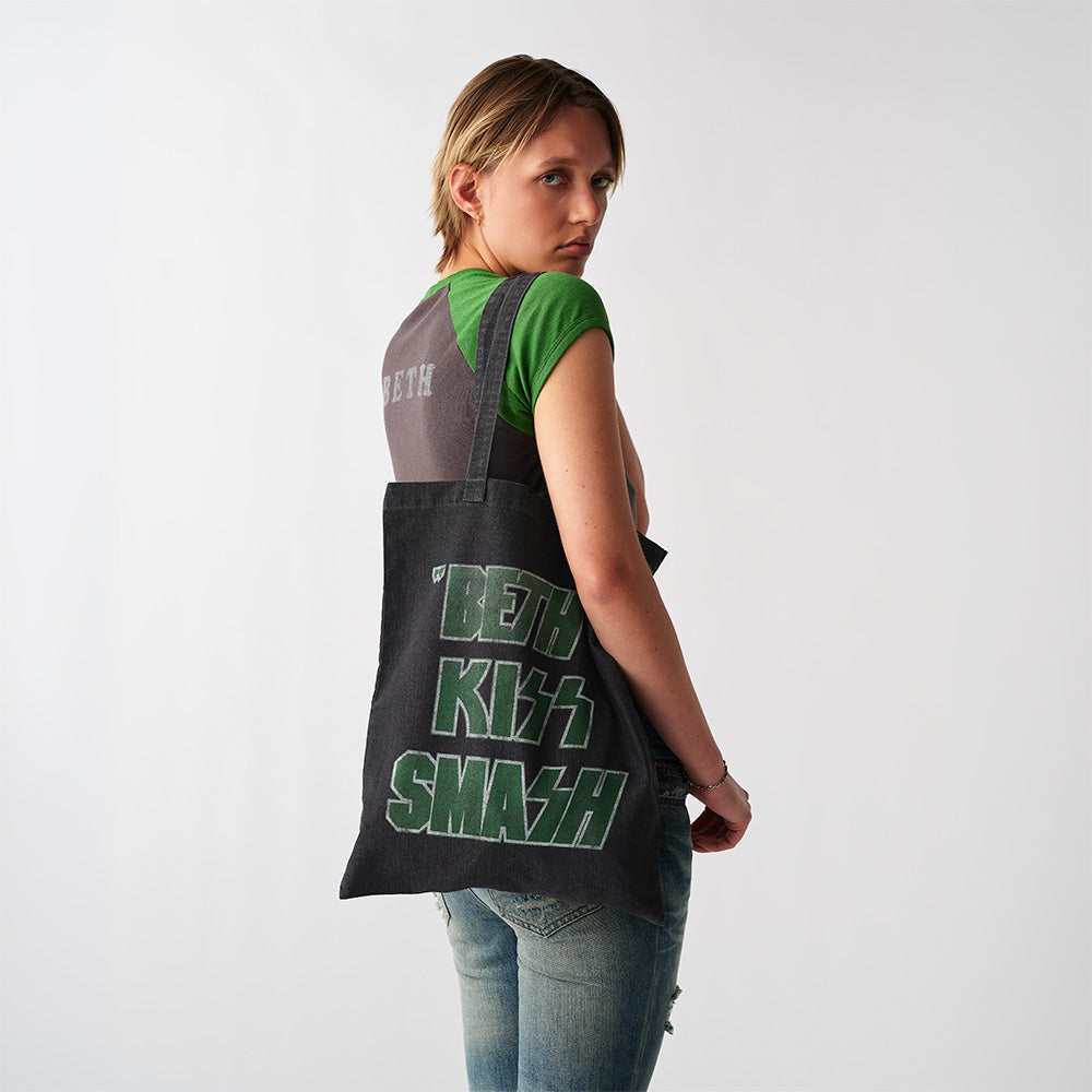 Beth KISS Smash Black Tote Bag