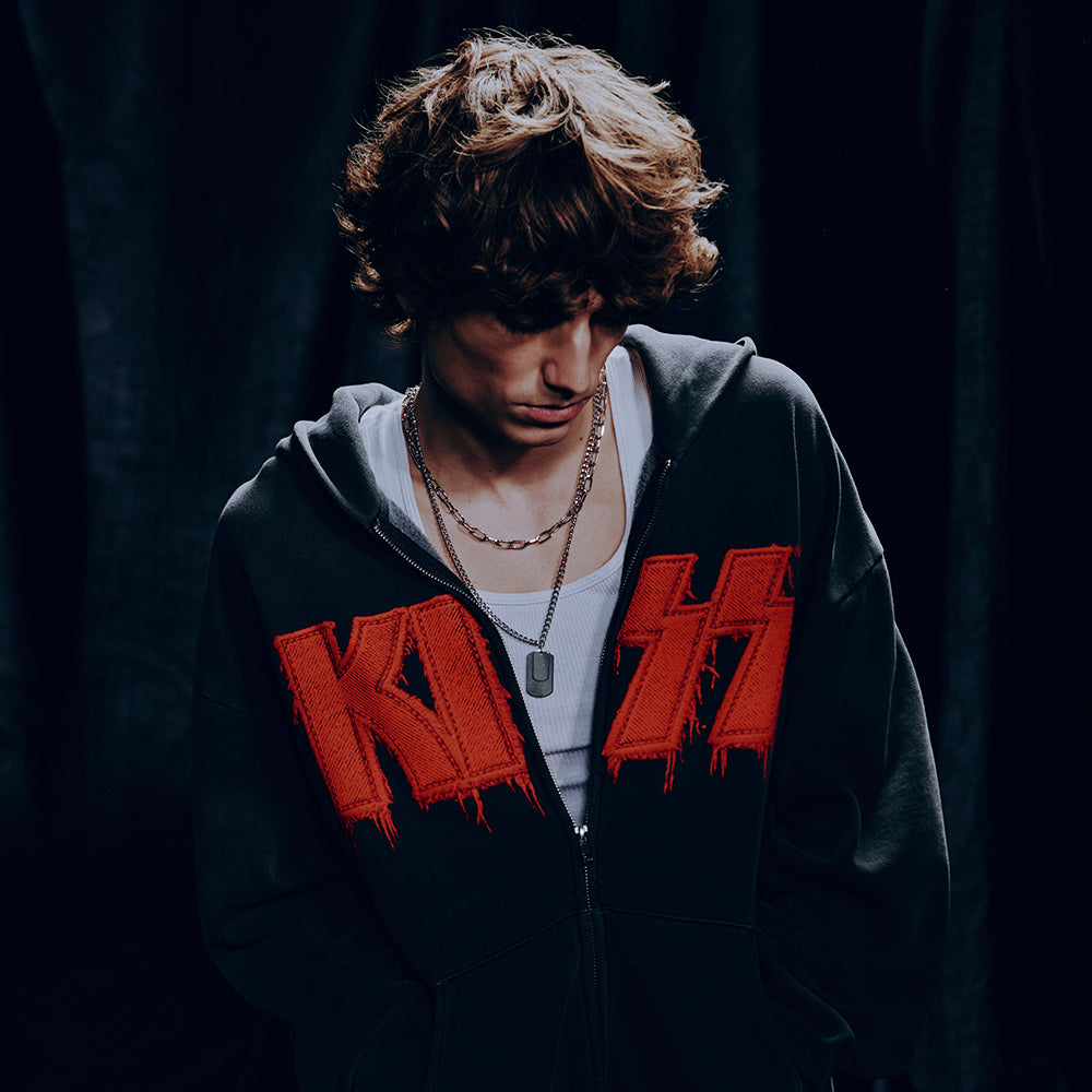 Bloody Demon Applique Hoodie
