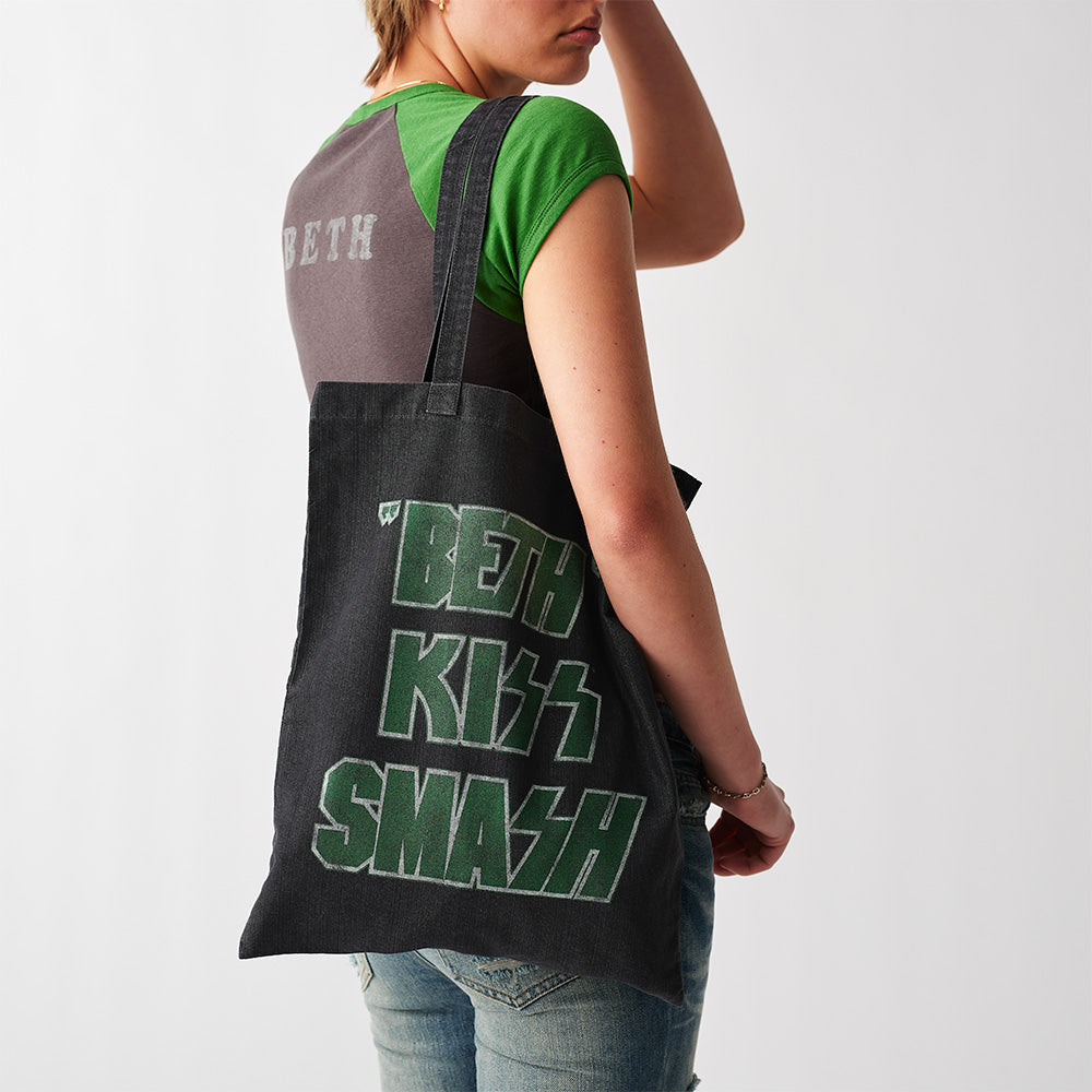 Beth KISS Smash Black Tote Bag