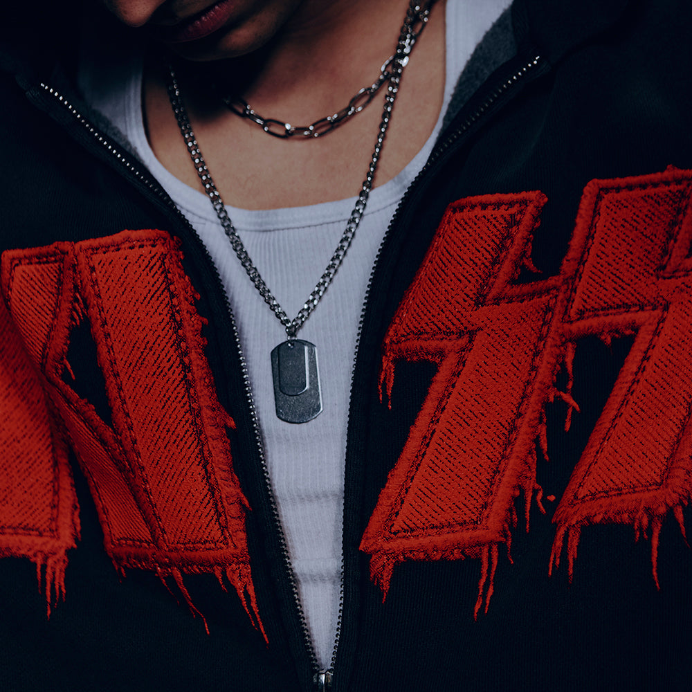 Bloody Demon Applique Hoodie