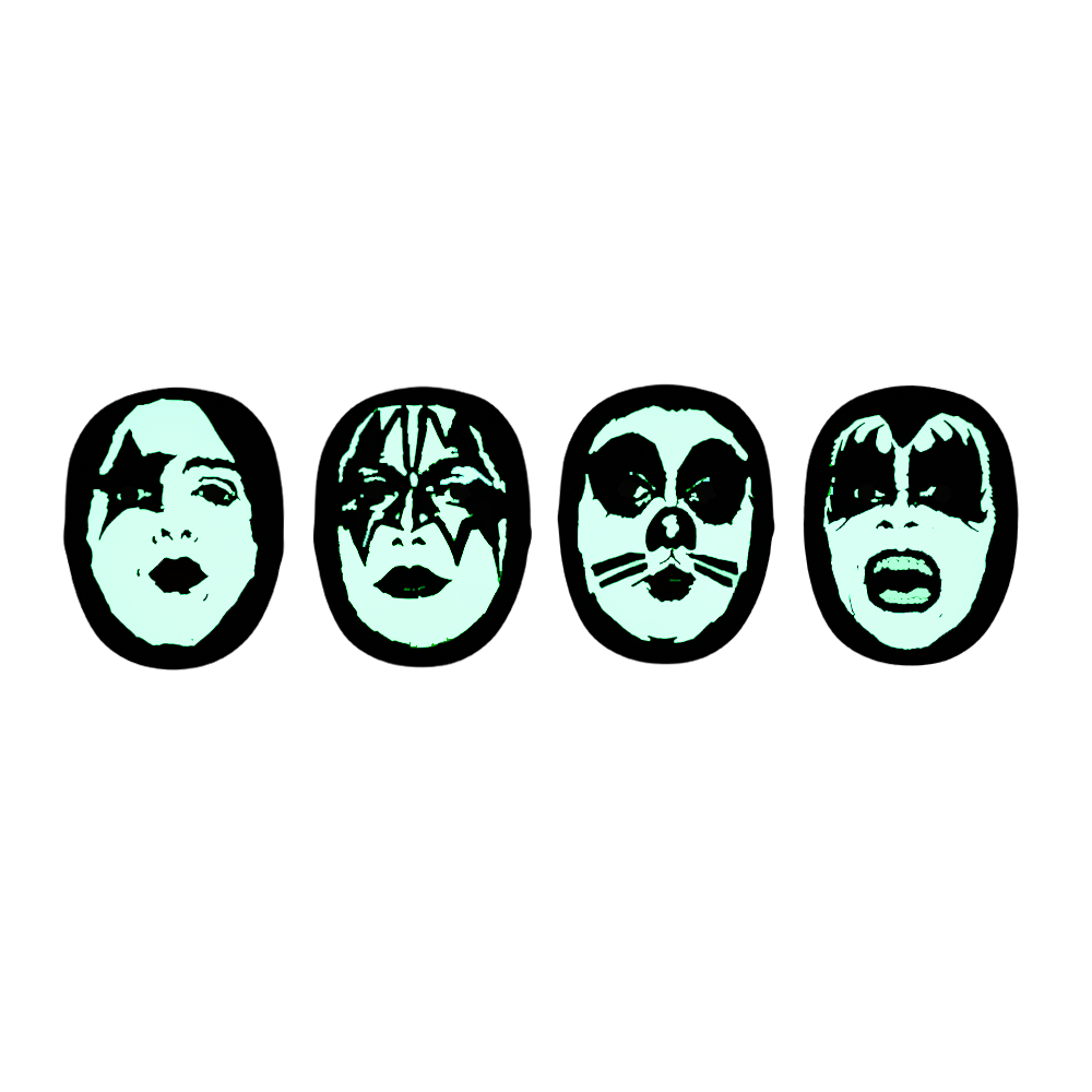KISS Halloween Replica Paper Mask Set
