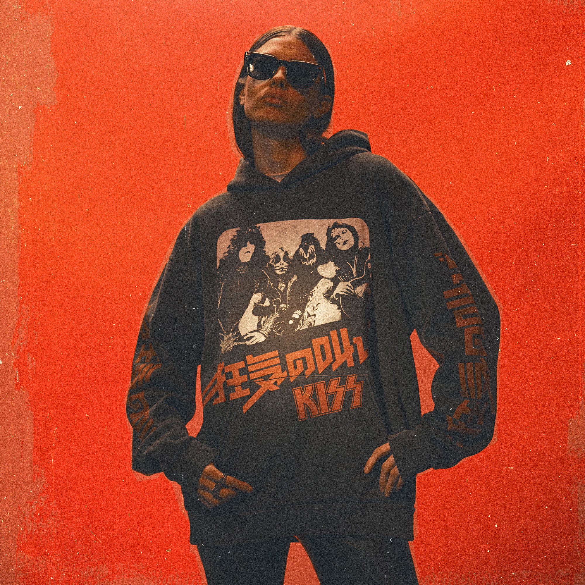♡pattern pullover sweat Shout It Loud Japan Cover Pullover Hoodie - KISS Official Store