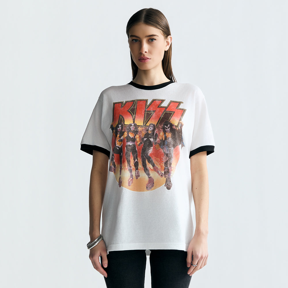 Destroyer Original Cover 50th Anniversary Ringer T-Shirt - KISS