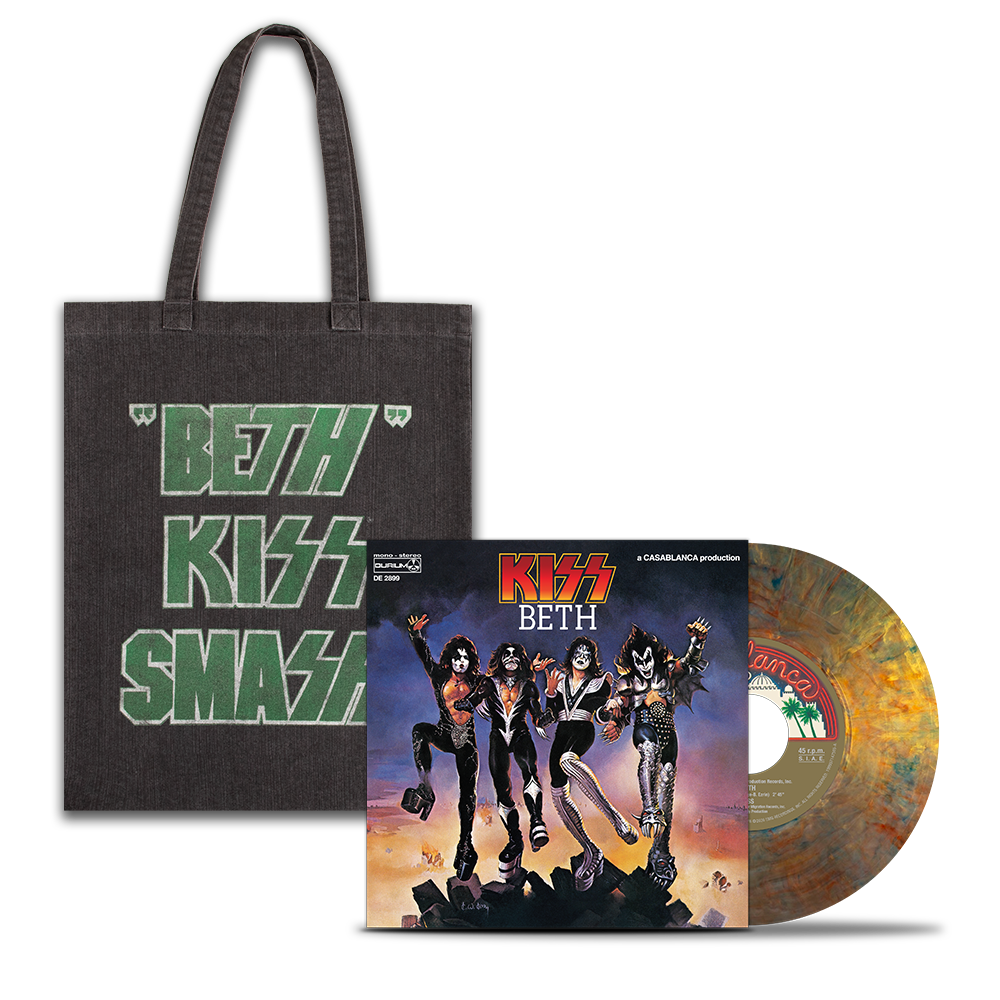 Beth / Detroit Rock City 7" + Beth KISS Smash Black Tote Bag
