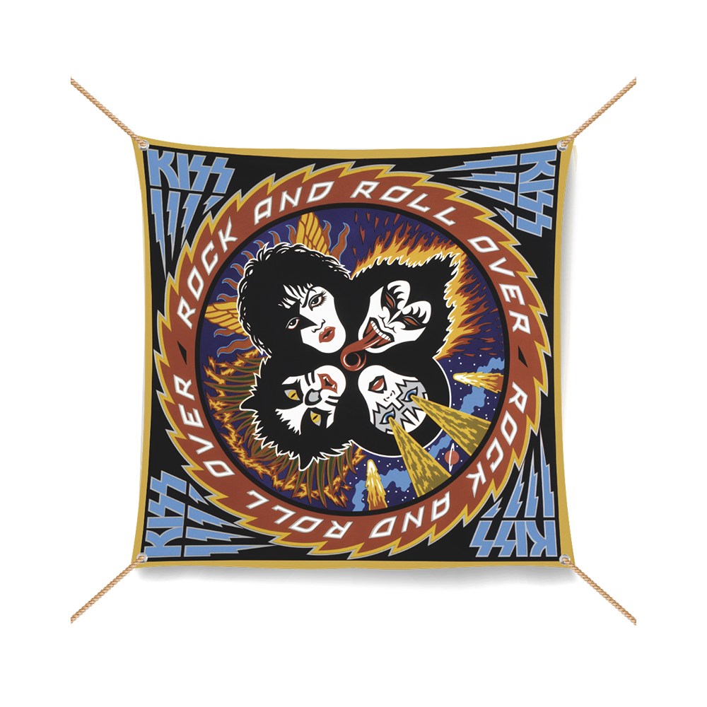 Rock and Roll Over Wall Flag