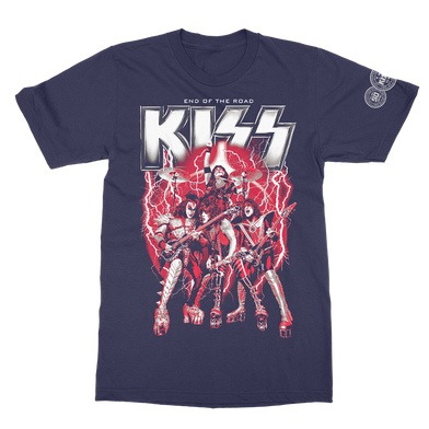 Men's t-shirt Kiss - End of the Road Tour 2023 - Burning Chrome Black