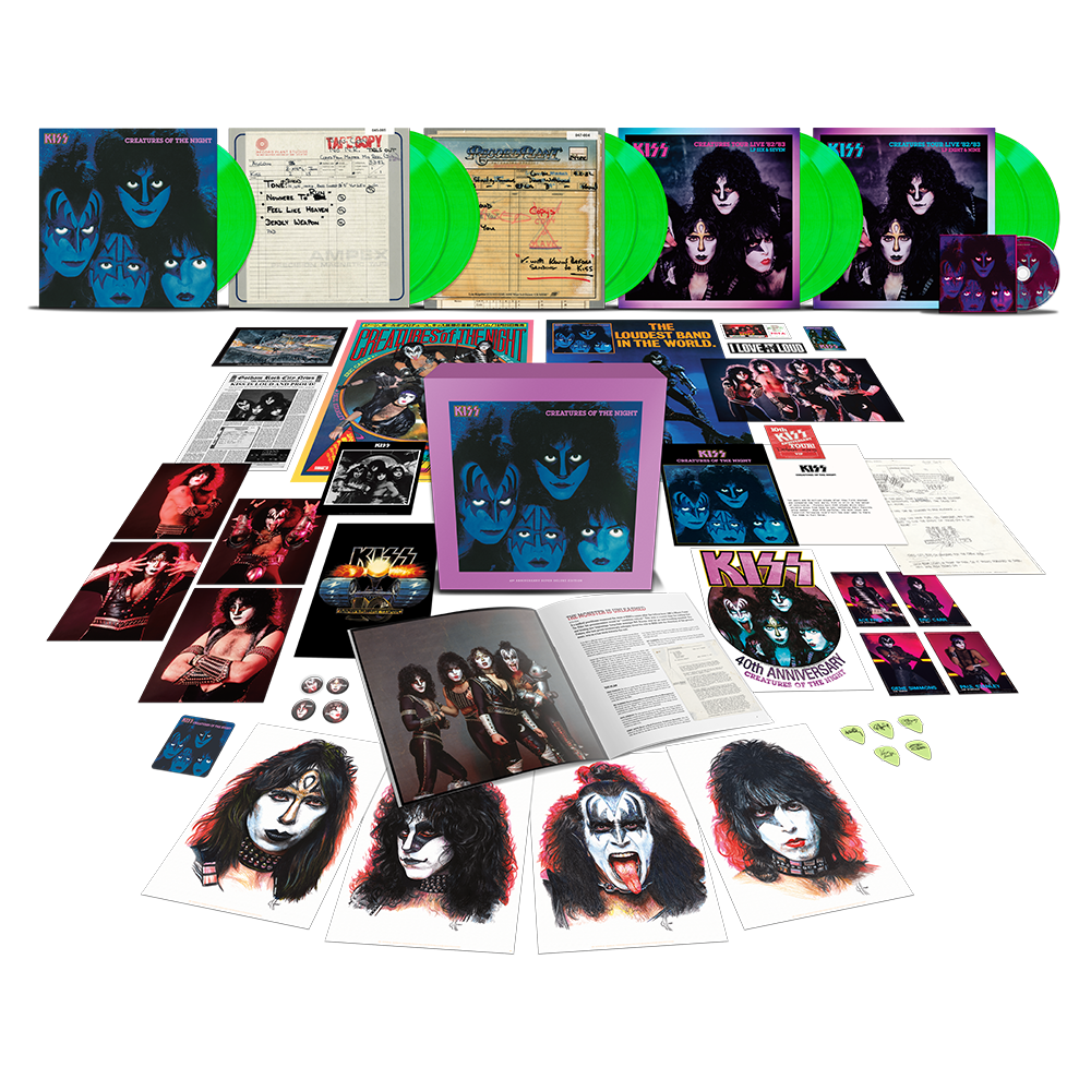 Creatures Of The Night 40th Anniversary 9LP Super Deluxe (Limited Edition Glow-In-The-Dark Vinyl) Activated