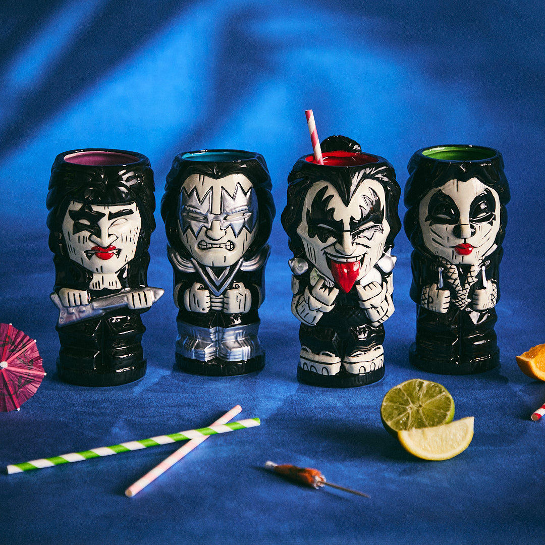 KISS Tiki Mugs (Set of 4) Lifestyle