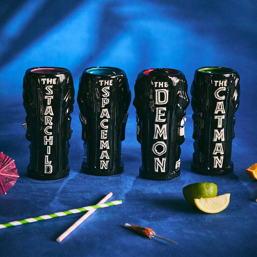 KISS Tiki Mugs (Set of 4) Back
