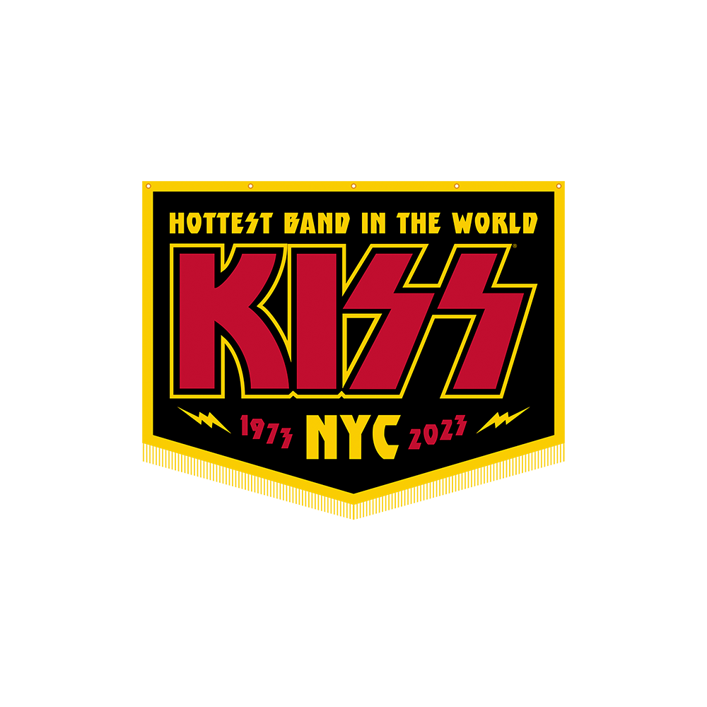 KISS x Oxford Pennant Hottest Band in the World Flag