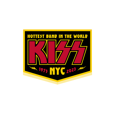 KISS x Oxford Pennant Hottest Band in the World Flag