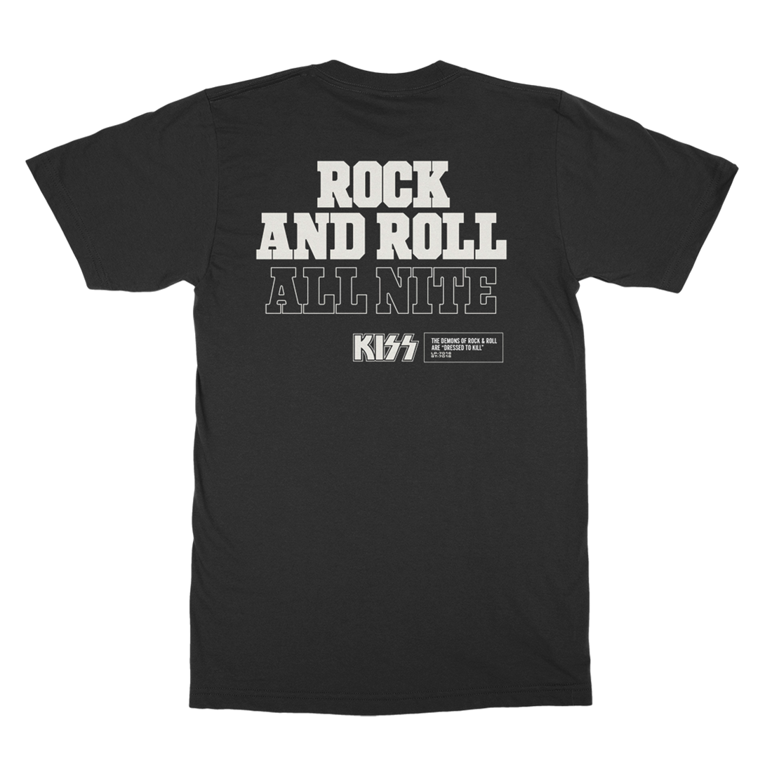 Rock and Roll All Nite DTK T-Shirt Back