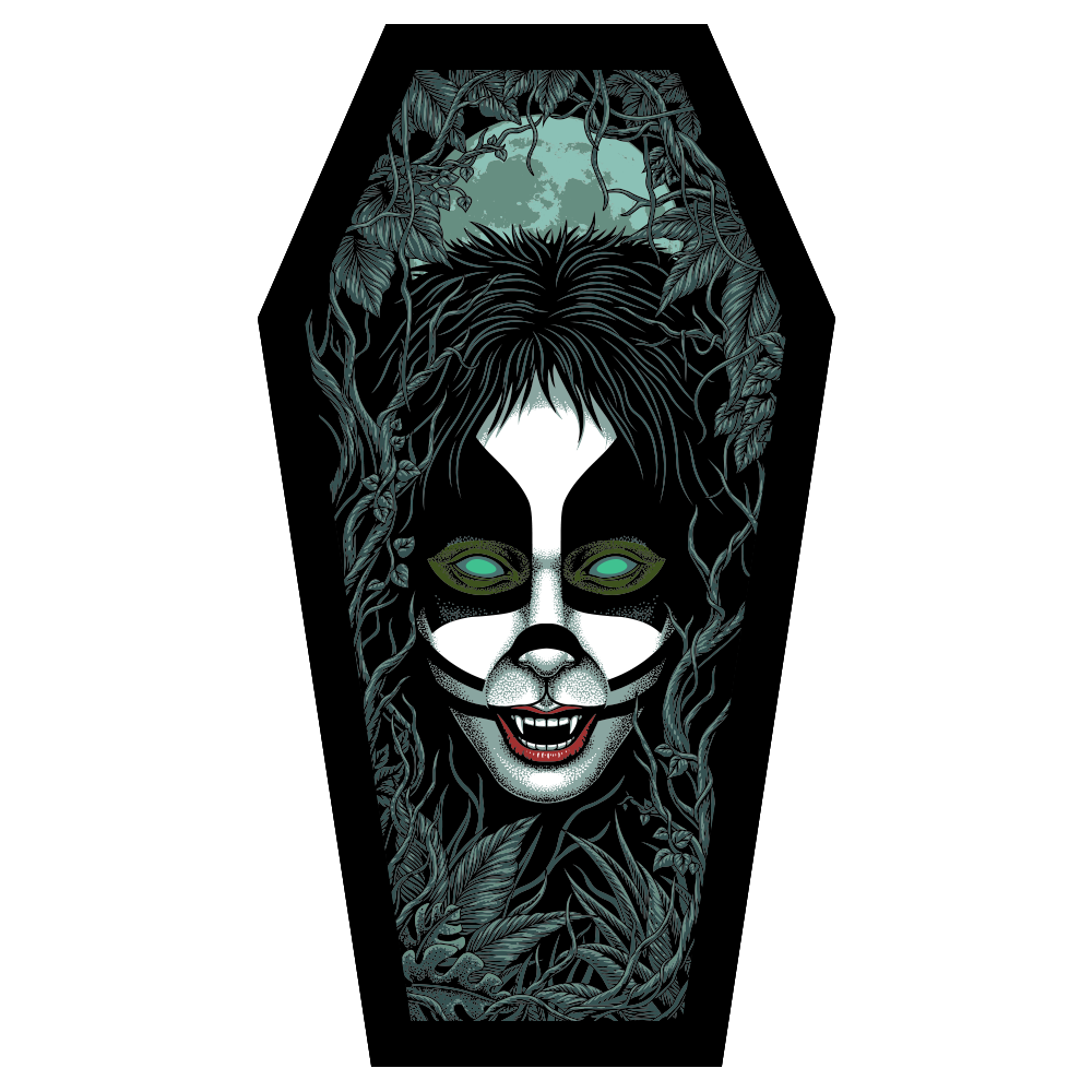 The Catman Coffin Poster (Screen Printed + Glow In The Dark)