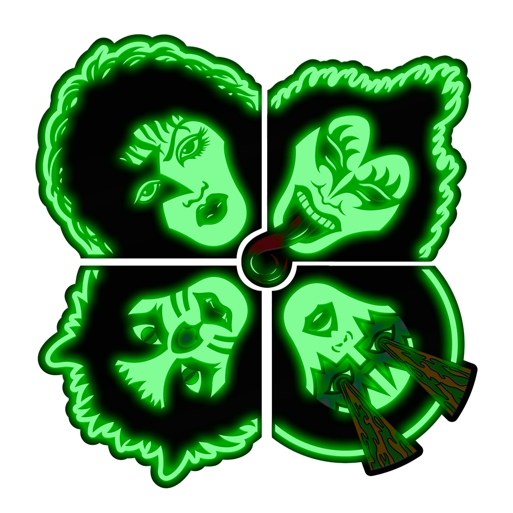 Rock and Roll Over Glow in the Dark Enamel Coin