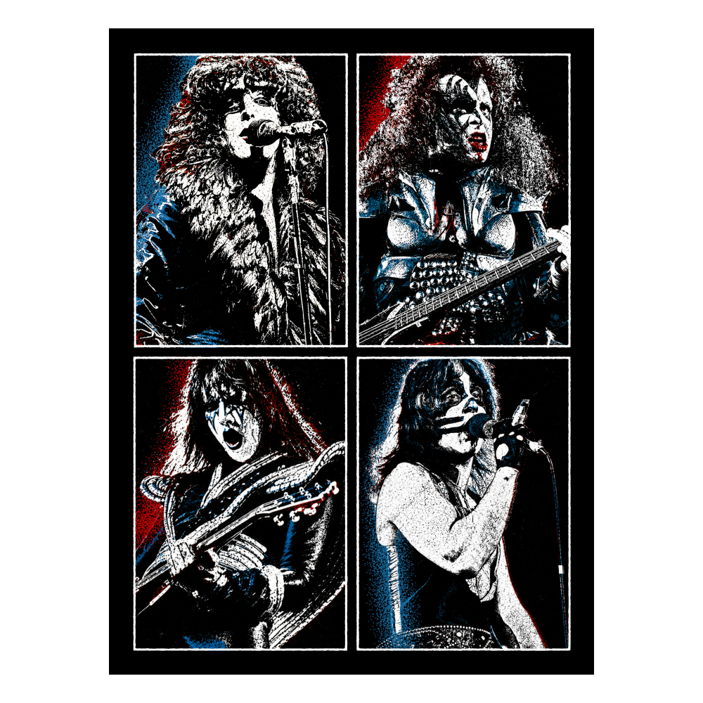 Rock and Roll Over Grid Poster