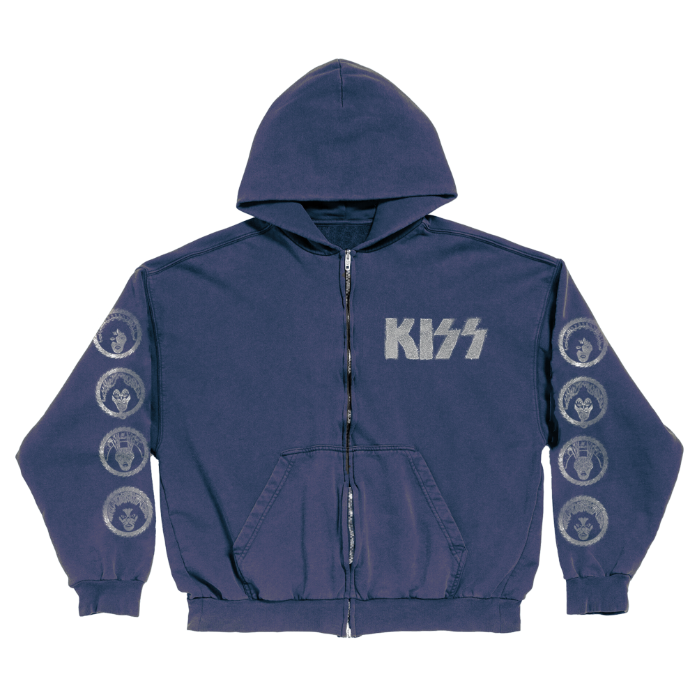 Rock and Roll Over Washed Zip Tour Hoodie F