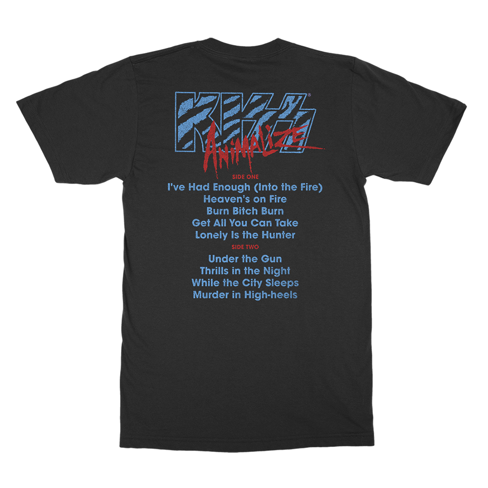 Animalize Tracklist T-Shirt Back