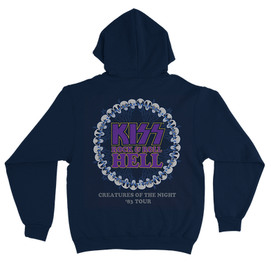 Rock and Roll Hell Navy Hoodie Back