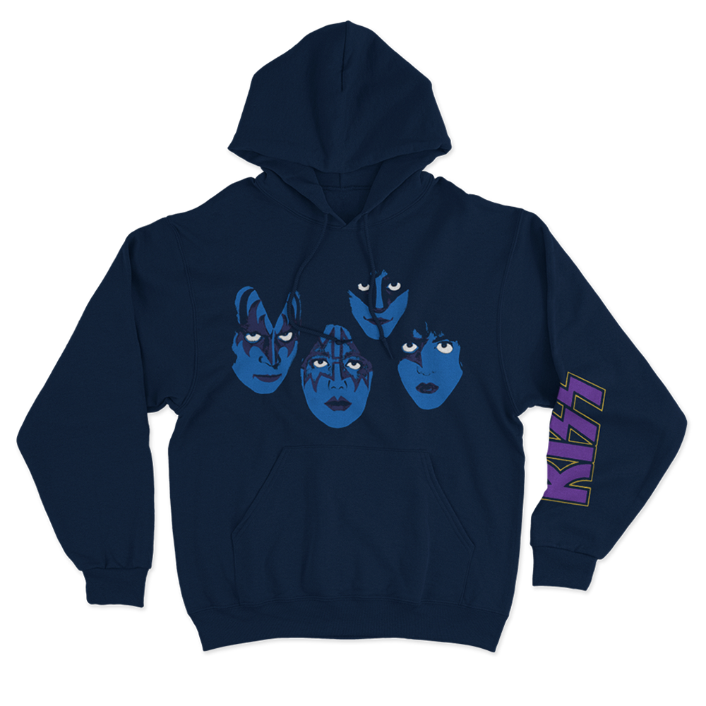 Rock and Roll Hell Navy Hoodie Front