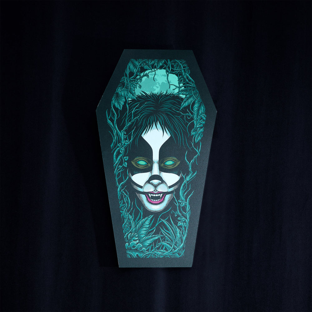 The Catman Coffin Poster (Screen Printed + Glow In The Dark)