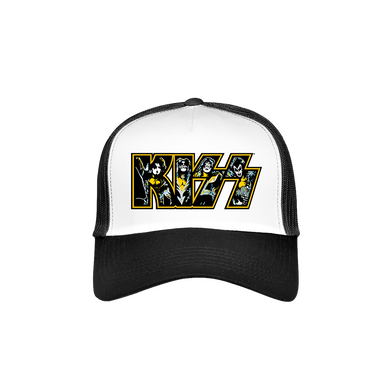 KISS NYC Pop Up Trucker Hat (White/Black)
