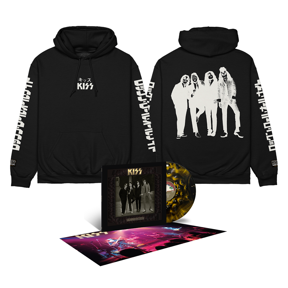 Dressed To Kill 50th Anniversary Premium Color Vinyl (Limited Edition) + Rock and Roll All Nite Single Sweatshirt