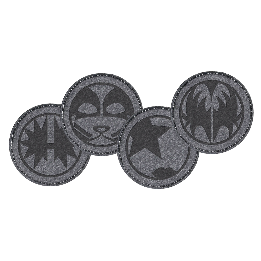 Icons Leather Coaster (Set of 4)
