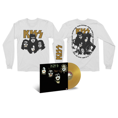 KISS 50th Anniversary Premium Gold Nugget Color Vinyl (Limited Edition) + KISS 50th Anniversary Longsleeve