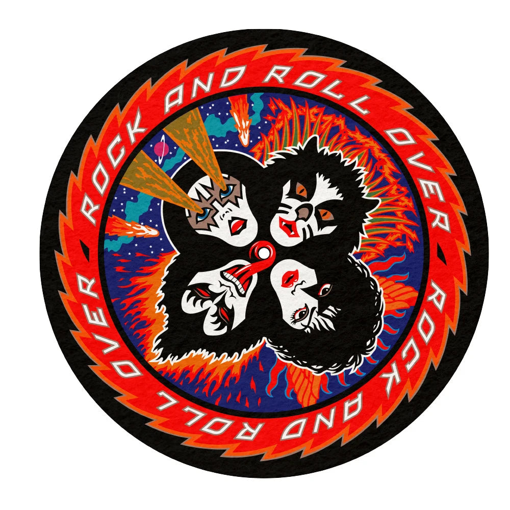 Rock and Roll Over Blacklight Slipmat