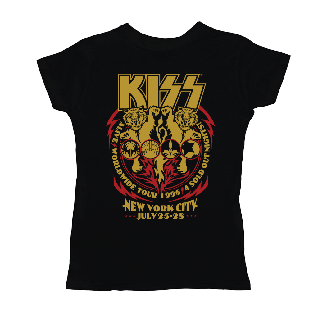 Women's kiss band shirt sales