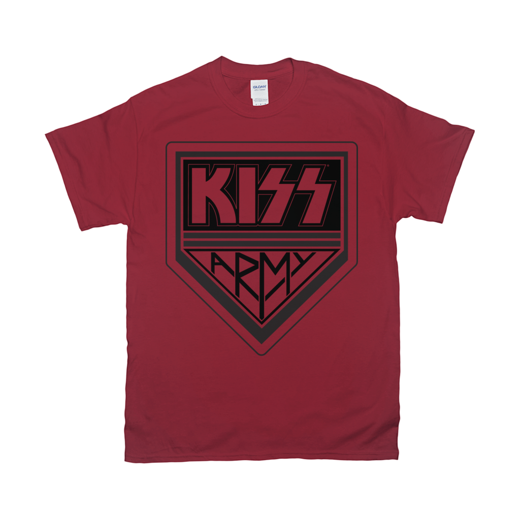 KISS Army Black Logo T-Shirt Red