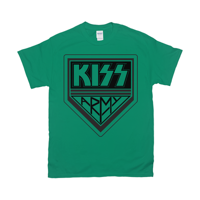 KISS Army Black Logo T-Shirt Green