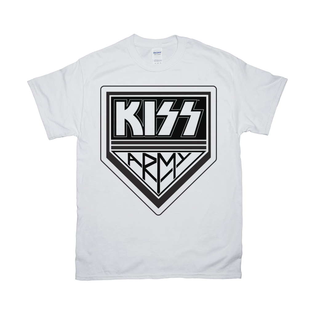 KISS Army Black Logo T-Shirt White
