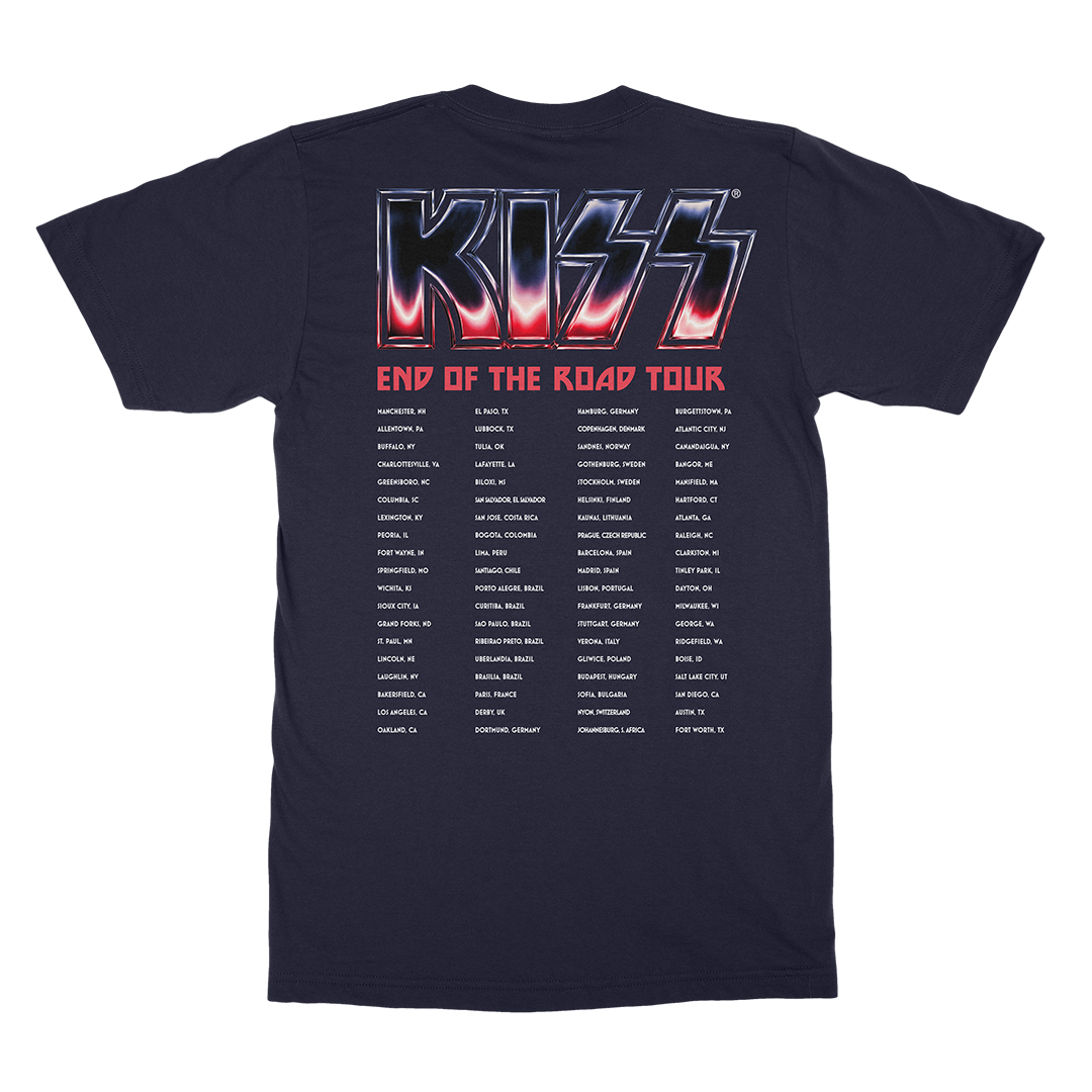 2020 Chrome Navy Tour T-Shirt Back