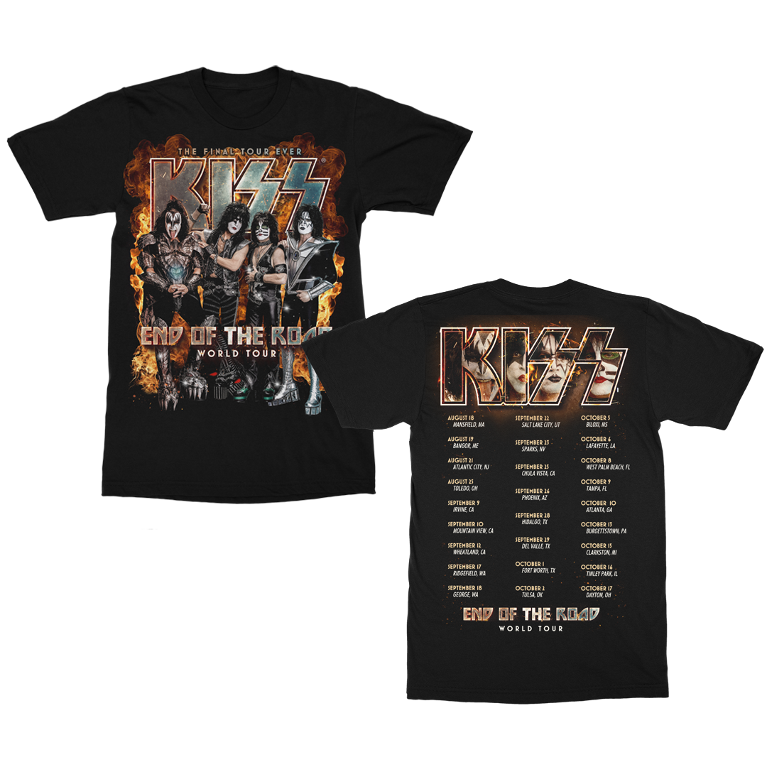 Kiss end of the top road concert t shirt