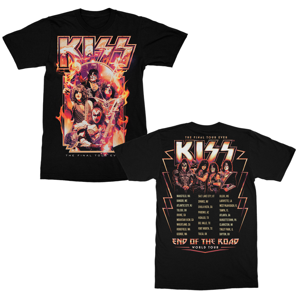 2021 Heaven's On Fire Tour Date T-Shirt Front & Back
